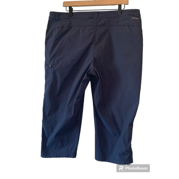 Eddie Bauer Rainer Capri Pants Women's Blue Stretch Cropped Flex Size 18 - Picture 3 of 4